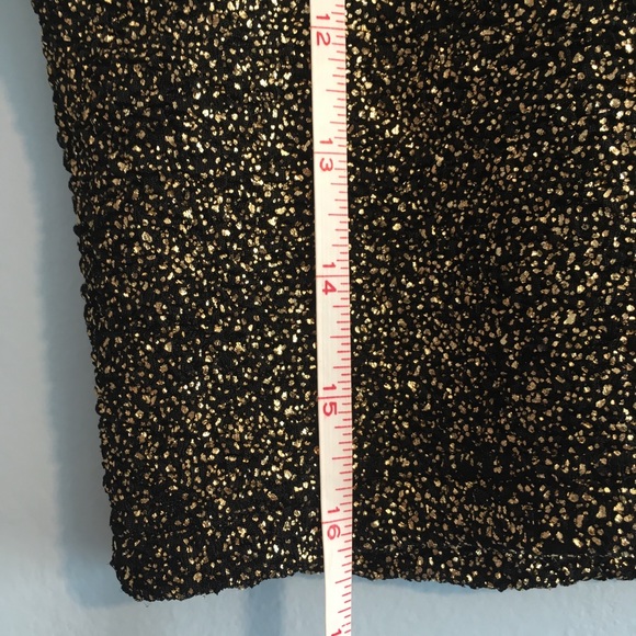 💕Black w Gold Shimmer Crop Top by Forever 21 - Picture 6 of 8